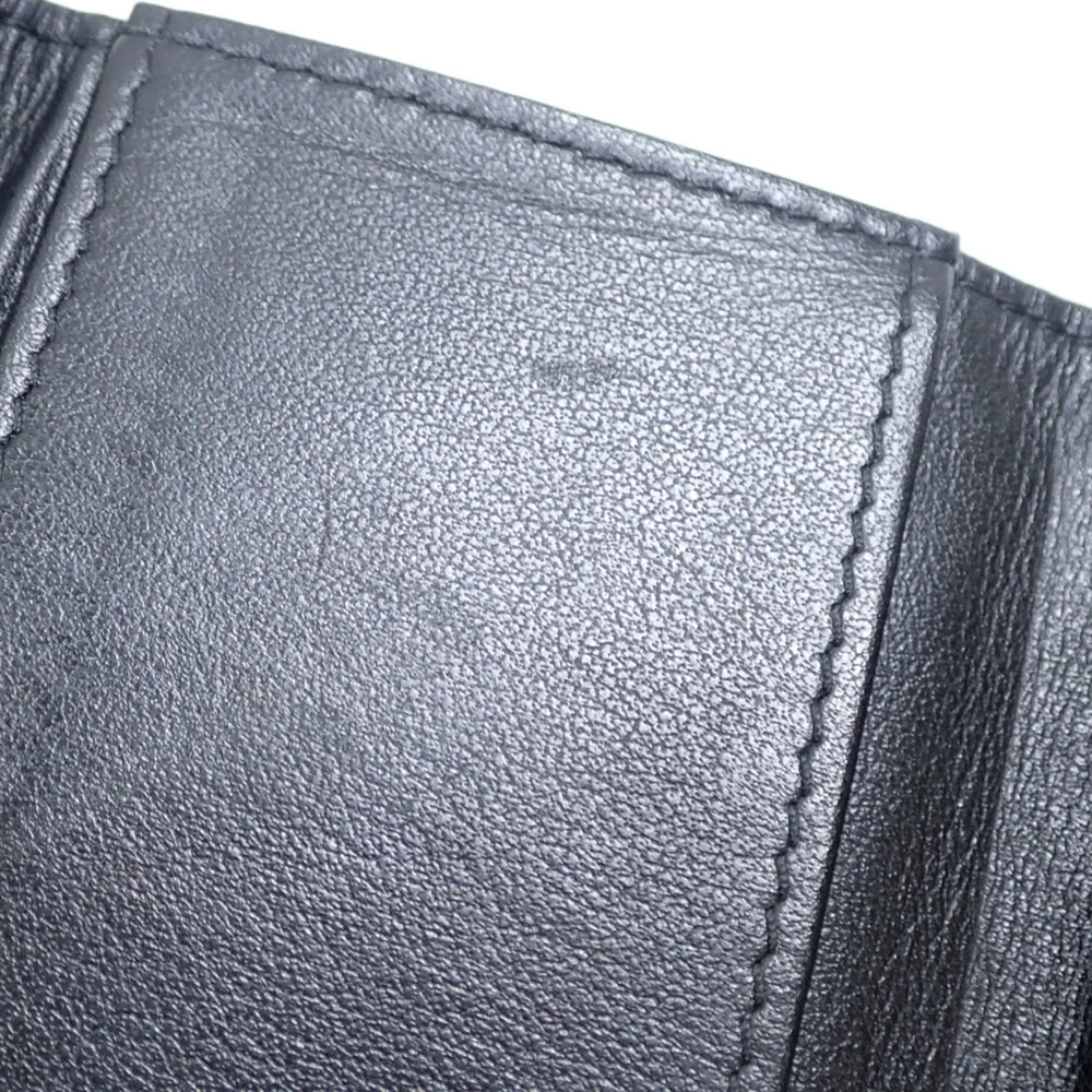 CHANEL Authentic Black Lambskin Leather Logo Wallet - Picture 9 of 9